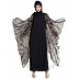 Fowling shrug double layered abaya- Black-Olive Green Fowling shrug double layered abaya- Black-Olive Green